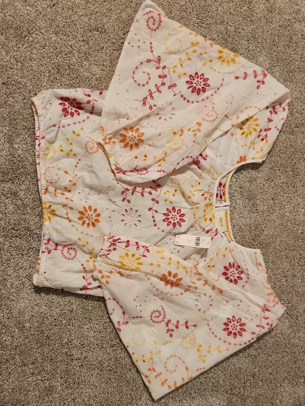 Anthropologie White Eyelet Blouse